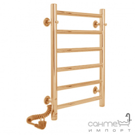 Электрический полотенцесушитель Laris Альфа П6 400х600 бронза, подключение справа