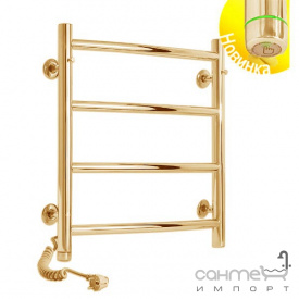 Электрический полотенцесушитель Laris Классик П4 450х500 S3 бронзовый, подключение справа