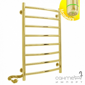 Электрический полотенцесушитель Laris Классик П8 500х800 S3 золотой, подключение справа