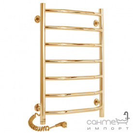 Электрический полотенцесушитель Laris Виктория П7 450х700 бронзовый, подключение справа