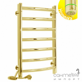 Электрический полотенцесушитель Laris Классик П7 450х700 S3 золотой, подключение справа