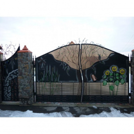 Ворота кованые Фолк