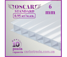 Стільниковий полікарбонат 6 mm OSCAR Standard білий (опал) 2100Х6000