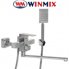 Фото - Смеситель для ванны длинный нос Winmix Kub EURO (Chr-006), Польша (нержавеющая сталь) Смеситель для ванны длинный нос Winmix Kub EURO (Chr-006), Польша (нержавеющая сталь)