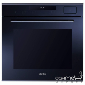 Встраиваемый электрический духовой шкаф с пароваркой Interline Full Hot Steam OSG 960 STD BA черное стекло