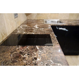 Стіл кухонний мармуровий бежевий