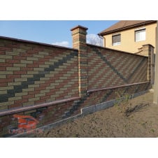 Кирпич для забора LAND BRICK колотый 250х100х65 мм