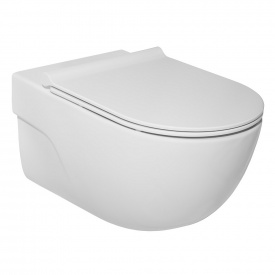 ROCA MERIDIAN Rimless унитаз подвесной, с сиденьем Slim, с системой плавного опускания