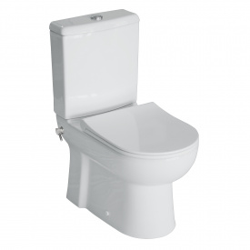 VOLLE VIRGO компакт-биде 63*35*81см пристенный, картридж с теплой водой,гор.выпуск, бачок нижн.подвод 3/6л, сидение твердое Slim slow-closing