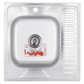 Мойка кухонная ZERIX Z6060L-08-180E SATIN (ZS0586)