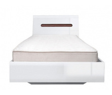 ліжко 90 LOZ 90 з каркасом Ацтека (Амелія) білий глянець + венге магія БРВ