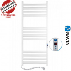 Полотенцесушитель Электро Navin Ellipse 50*120 Digital, таймер Белый, Левый, (углеродистая сталь) Нововолынск
