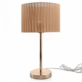 Настольная лампа с абажуром Brille 60W BL-094 Золотистый