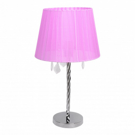 Настольная лампа с абажуром Brille 60W BL-089 Хром