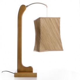 Настольная лампа классическая с абажуром Brille 60W TL-25 Коричневый