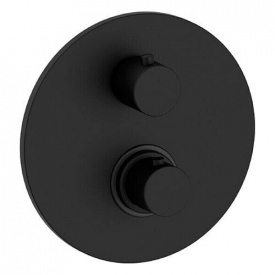 Смеситель для душа с термостатом Paffoni Light на 3 выхода, черный матовый (LIQ019NO)