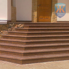 Сходи з Омелянівського граніту від виробника Житомирські граніти