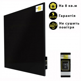 Керамический обігрівач Emby CH-400 з кнопкою на 8 кв.м чорний