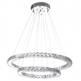 Люстра Brille Хрустальные кольца LED 72W Хром
