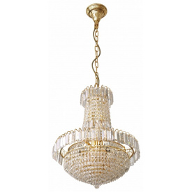 Люстра большая для холла Brille 60W E14 Золотистый