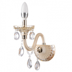 Бра хрустальное свеча Классическое Brille BCL-450 Бежевый