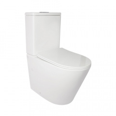 Унитаз-компакт Qtap Stork безободковый с сиденьем Soft-close QT15222179W Вараш