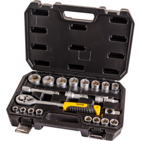 Набор насадок торцевых MASTERTOOL CrV 1/2" 10-32 мм трещотка 72Т 21 шт кейс 78-4021