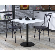 Стіл обідній BS-450 Loft-Design квадратний 70х70 см білий з однією ніжкою