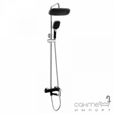 Душевая стойка Q-tap Grand QTGRABCR1004 черный/хром
