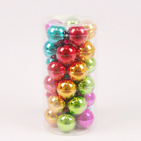 Шарики стеклянные Flora D 5,7 см 30 шт Разноцветный (44352)