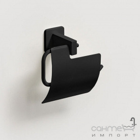 Держатель для туалетной бумаги с крышкой Liberta Nook Black матовый черный