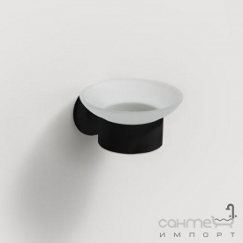 Подвесная мыльница Liberta Roll Black матовое стекло/матовый черный