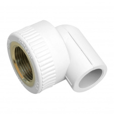 Кутник PPR Blue Ocean Білий 25х1/2" 90 градусів ВР