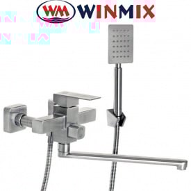 Змішувач для ванни довгий ніс Winmix Kub EURO (Chr-006), Польща (нержавіюча сталь)