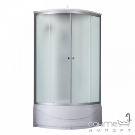 Гидромассажный бокс Lidz Tani SBM90x90.SAT.HIGH.FR профиль сатин, стекло фрост, стенки белые