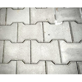 Тротуарная плитка Гантель двойное Т 8 см серая