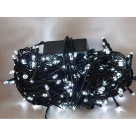 Светодиодная гирлянда Lampiki на 300 LED белая 8 режимов от сети для помещения и улицы под накрытием