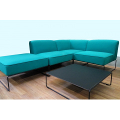 Модульный диван и столик Cruzo Диас 244х84 см зеленый для террасы посетителей Киев