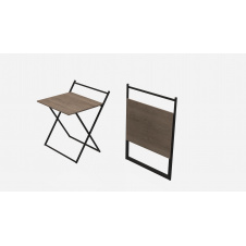 Стол трансформер Компакт 1 Ferrum-decor 750x790x720 Черный металл ДСП Дуб Сонома Трюфель 16 мм (KOM105)