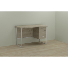 Комп'ютерний стіл Ferrum-decor Гаррі 75x140x70 білий ДСП Дуб Сонома 32мм