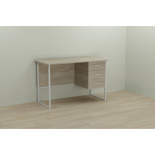 Фото - Комп'ютерний стіл Ferrum-decor Гаррі 75x120x70 білий ДСП Дуб Сонома 16мм Комп'ютерний стіл Ferrum-decor Гаррі 75x120x70 білий ДСП Дуб Сонома 16мм