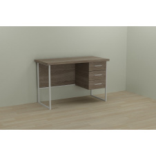 Фото - Компьютерный стол Ferrum-decor Гарри 75x120x60 белый ДСП Дуб Сонома Труфель 32мм Компьютерный стол Ferrum-decor Гарри 75x120x60 белый ДСП Дуб Сонома Труфель 32мм
