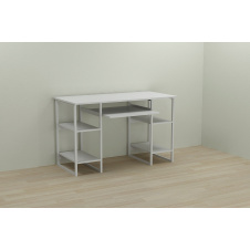 Фото - Комп'ютерний стіл Ferrum-decor Тім 75x120x70 білий ДСП Біле 16мм Комп'ютерний стіл Ferrum-decor Тім 75x120x70 білий ДСП Біле 16мм