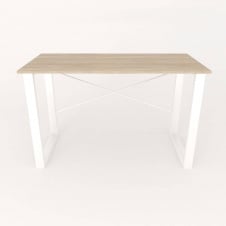 Письмовий стіл Ferrum-decor Драйв 750x1200x700 Білий метал ДСП Дуб Сонома 16 мм (DRA102)