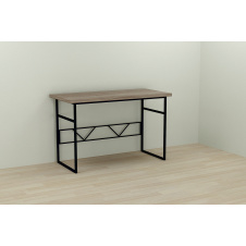 Фото - Компьютерный стол Ferrum-decor Раян 76x120x60 черный ДСП Дуб Сонома Трюфель 32мм Компьютерный стол Ferrum-decor Раян 76x120x60 черный ДСП Дуб Сонома Трюфель 32мм