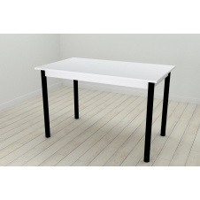 Стіл кухонний Ferrum-decor Беніта 75x120x60 Чорний ДСП Біле 16мм (BEN0001)