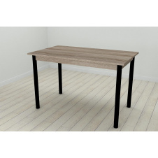 Стіл кухонний Ferrum-decor Беніта 75x120x70 Чорний ДСП Сонома Трюфель 16мм (BEN0012)