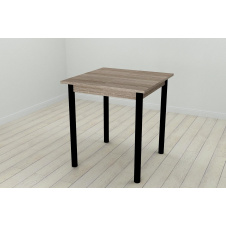 Стол кухонный Ferrum-decor Агата 75x70x70 Черный ДСП Сонома Трюфель 16мм (AGA0012)
