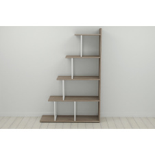 Этажерка Ferrum-decor Стелла 1600x1020x300 Белый металл ДСП Дуб Сонома Трюфель (STEL019)