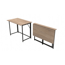 Стол раскладной Морис Ferrum-decor 750x1000x600 Черный металл ДСП Дуб Сонома 16 мм (MORI004)